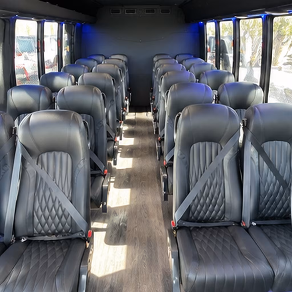 palm beach gardens 25 passenger minibus interior