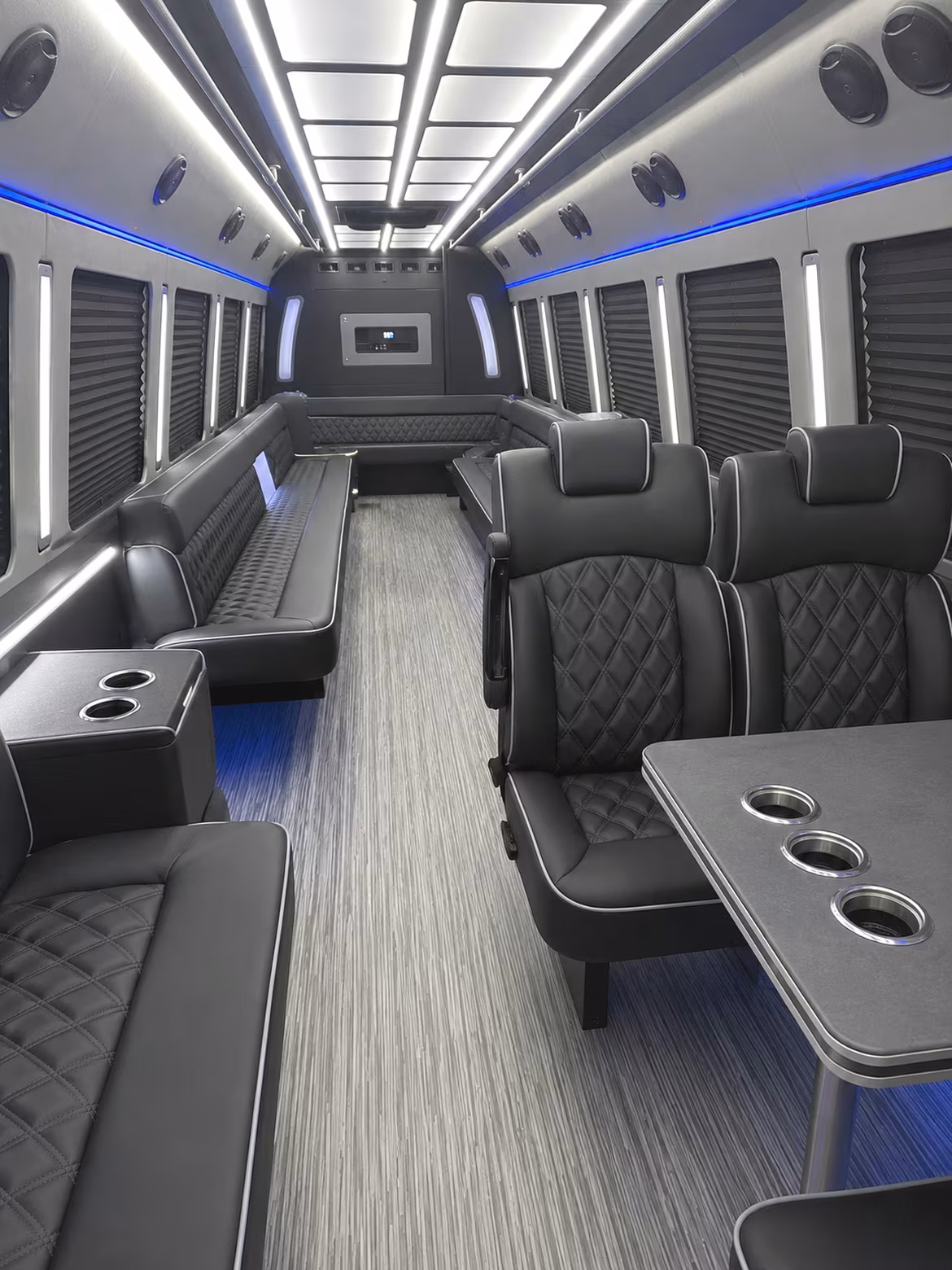 palm beach gardens 25 passenger party bus inside