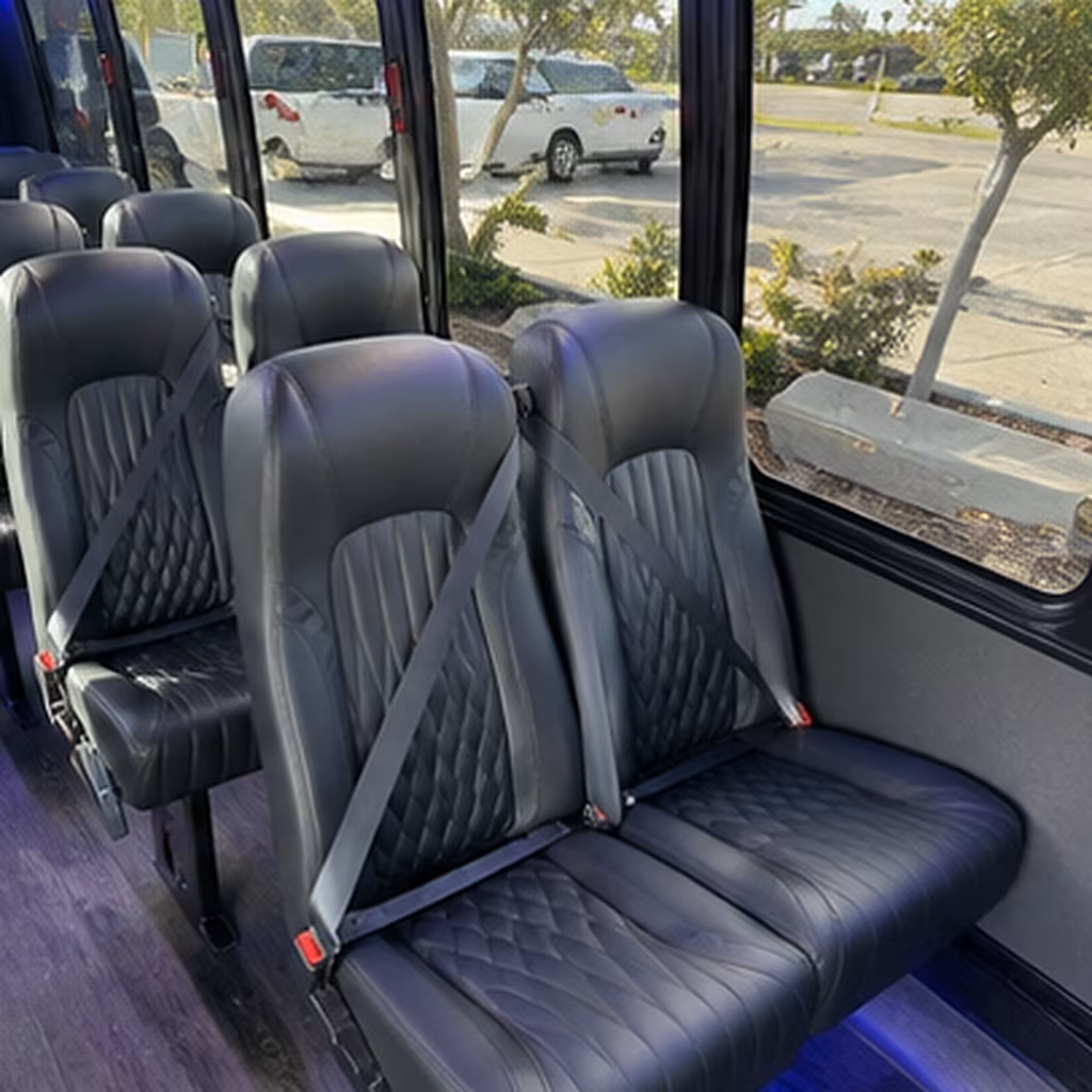 palm beach gardens 28 passenger minibus interior