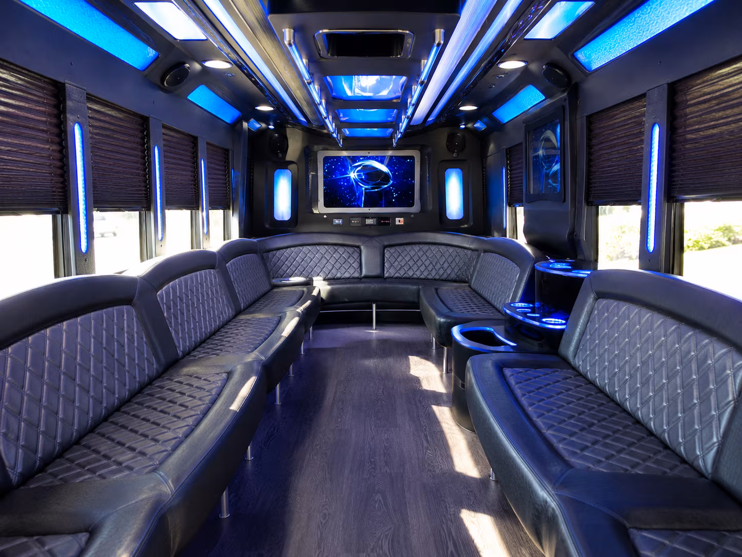palm beach gardens 28 passenger party bus inside