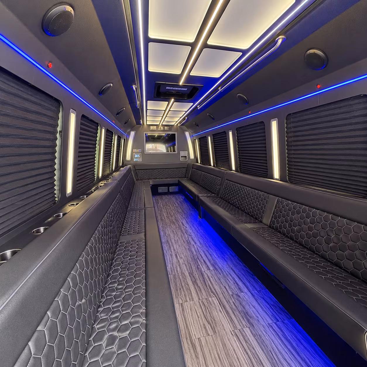 palm beach gardens 30 passenger party bus interior