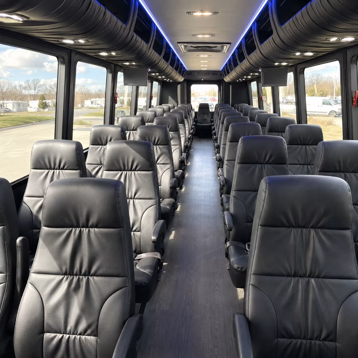 palm beach gardens 35 passenger minibus inside