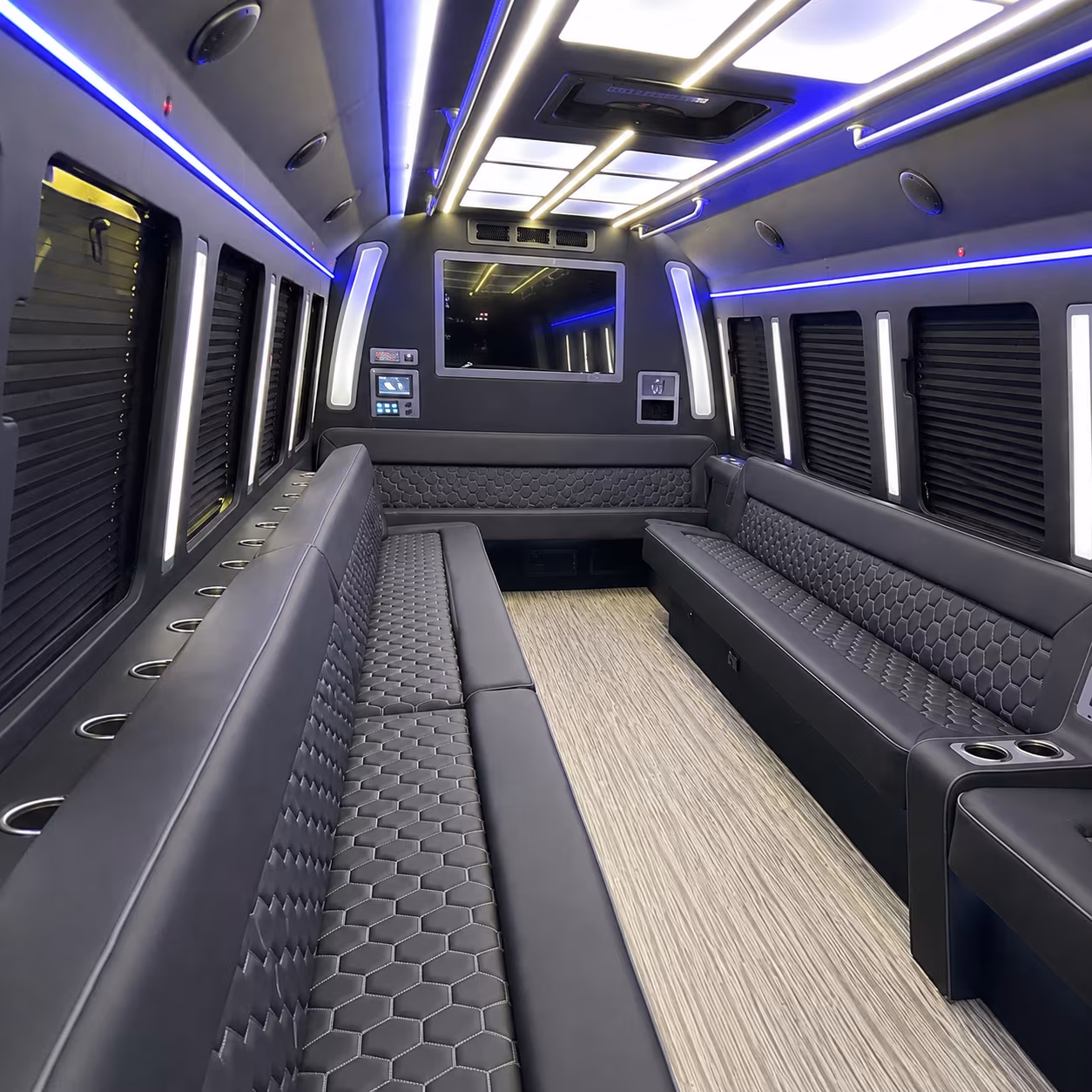palm beach gardens 40 passenger party bus inside