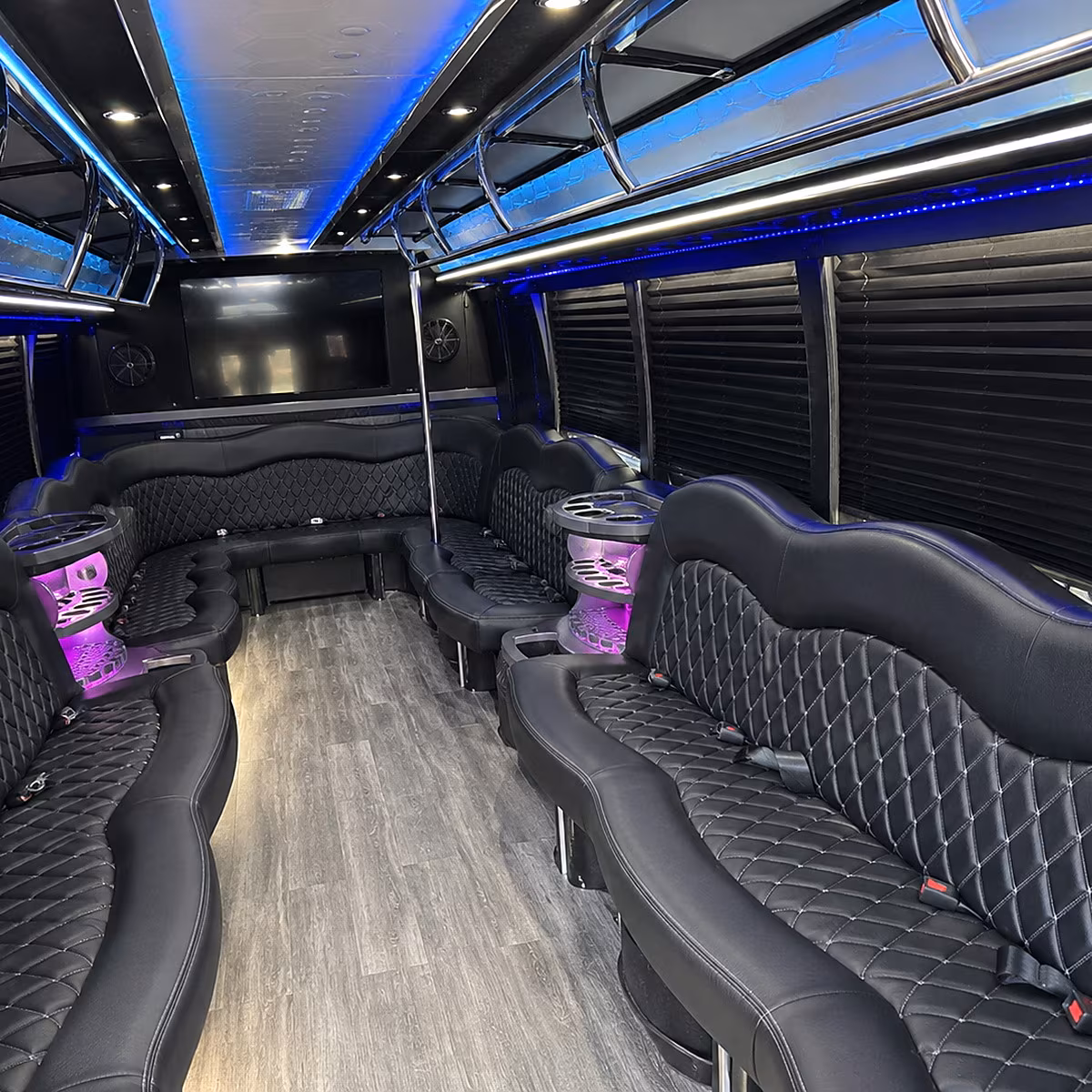 palm beach gardens party bus interior